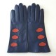 Leather gloves of lamb blue berry chilly " COAJA ".