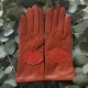 Gants en cuir d'agneau cognac chilly " CONCHA ".