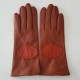 Gants en cuir d'agneau cognac chilly " CONCHA ".