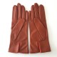 Gants en cuir d'agneau cognac chilly " CONCHA ".