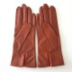 Leather gloves of lamb cognac chilly " CONCHA".