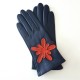 Gants en cuir d'agneau blue berry chilly "STELO".