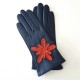 Leather gloves of lamb blue berry chilly " STELO ".