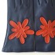 Gants en cuir d'agneau blue berry chilly "STELO".
