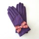 Gants en cuir d'agneau amethyste rose antique blossom "SOFIA".