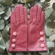 Leather Gloves of lamb améthyst rose antique blossom "MILA.