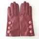 Gants en cuir d'agneau rose antique blossom "MIA".