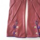 Leather gloves of lamb rose antique amethyst "JACINTHE"