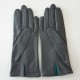 Leather gloves of lamb charcoal petrol evergreen "JOSEPHINE".