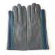 Gants en cuir d'agneau charcoal blue berry petrol "AKANO".