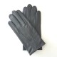 Gants en cuir d'agneau charcoal "STEEVE".