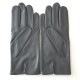 Leather gloves of lamb charcoal "STEEVE".