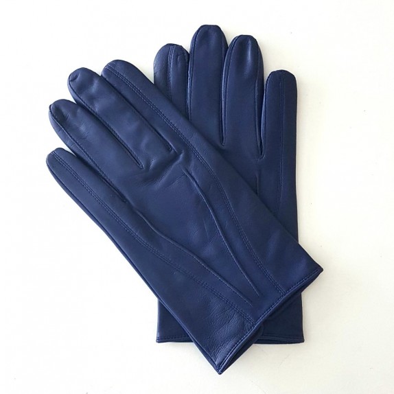 Gants en cuir d'agneau blue berry "STEEVE".