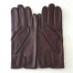 Gants en cuir d'agneau bordeaux "STEEVE".