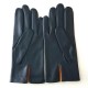 Leather gloves of lamb navy maize "MARTIN".