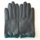 Gants en cuir d'agneau charcoal petrol "JACQUELINE"