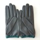 Leather gloves of lamb charcoal petrol "JACQUELINE".