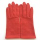 Leather gloves of lamb nasturtium "CARMELINA".