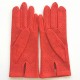 Leather gloves of lamb nasturtium "CARMELINA".