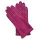 Gants en cuir d'agneau hot pink "CARMELINA".