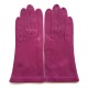 Gants en cuir d'agneau hot pink "CARMELINA".