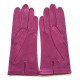 Gants en cuir d'agneau hot pink "CARMELINA".