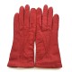 Gants en cuir de pécari rouge "PATT".