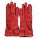 Gants en cuir de pécari rouge "PATT".