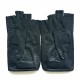 Leather mittens of peccary black "MARLENE".