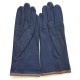 Gants en cuir d'agneau damson et sable "MARGUERITTE".