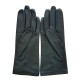 Leather gloves of lamb black "MARGUERITTE"