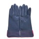 Leather gloves of lamb damson and hot pink "FENELON"