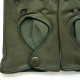 Gants en cuir d'agneau kaki "MARTINE".