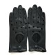 Leather gloves of lamb black "MARTINE".