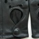 Leather gloves of lamb black "MARTINE".