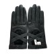 Leather gloves of lamb black "ANASTASIE"