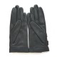 Leather gloves of lamb black "ANASTASIE"