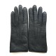 Leather Gloves of peccary black "PAUL".