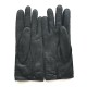 Leather Gloves of peccary black "PAUL".