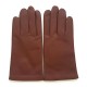 Leather gloves in lamb english tan "RAPHAËL".