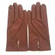 Leather gloves in lamb english tan "RAPHAËL".