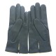 Leather gloves of lamb navy and charcoal "HENRI"