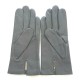 Leather gloves of lamb charcoal and caramel "HENRI"