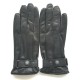 Gants en cuir d'agneau noir "JULES".