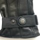 Leather gloves of lamb black "JULES"