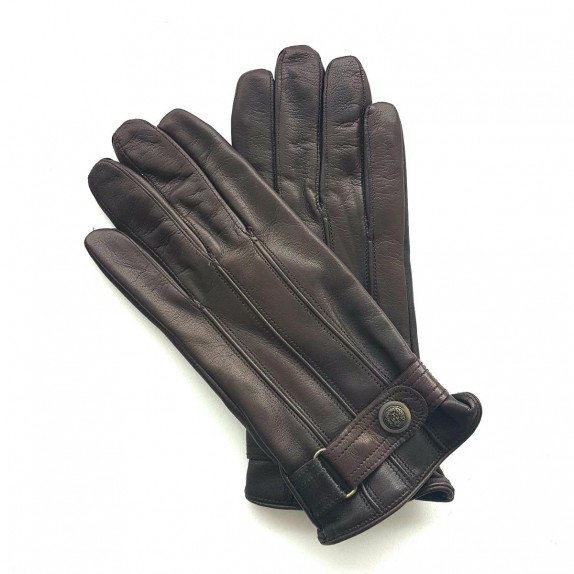 Leather gloves of lamb brown "JULES"