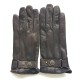Gants en cuir d'agneau marron "JULES".