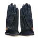 Gants en cuir d'agneau noir et sable "JULES".