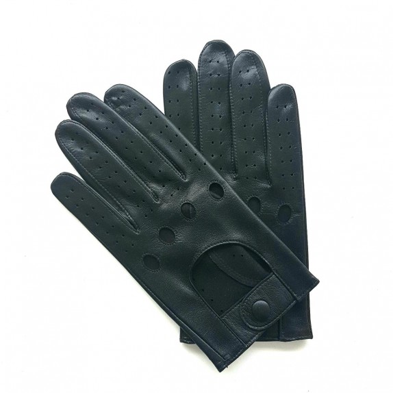 Gants en cuir d'agneau noir "AYRTON".