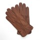 Gants en cuir de cerf chocolat " MARC ".